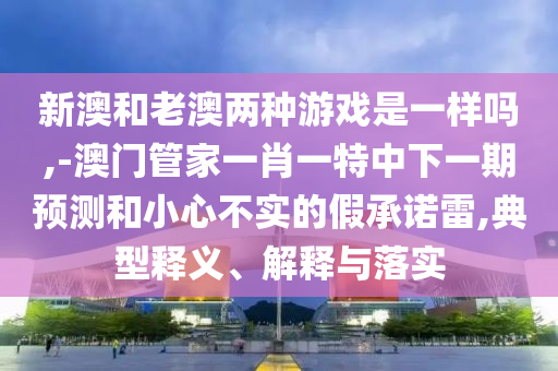 新澳和老澳兩種游戲是一樣嗎,-澳門管家一肖一特中下一期預(yù)測和小心不實的假承諾雷,典型釋義、解釋與落實