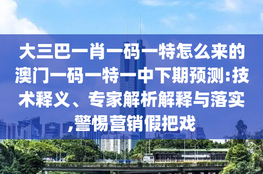 大三巴一肖一碼一特怎么來的澳門一碼一特一中下期預測:技術釋義、專家解析解釋與落實,警惕營銷假把戲