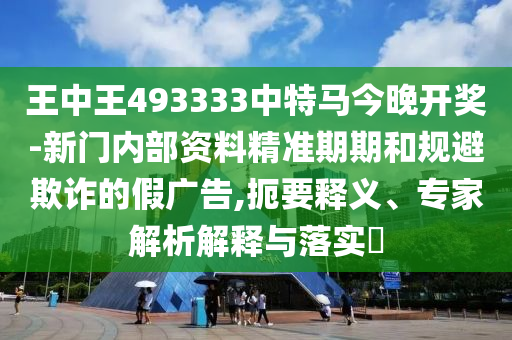 王中王493333中特馬今晚開獎-新門內部資料精準期期和規避欺詐的假廣告,扼要釋義、專家解析解釋與落實?